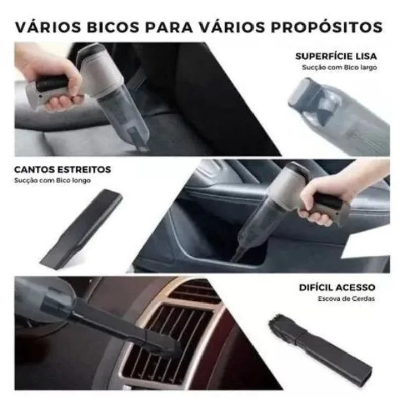 Aspirador Sem Fio 3 em 1 -  Bivolt 9000Pa