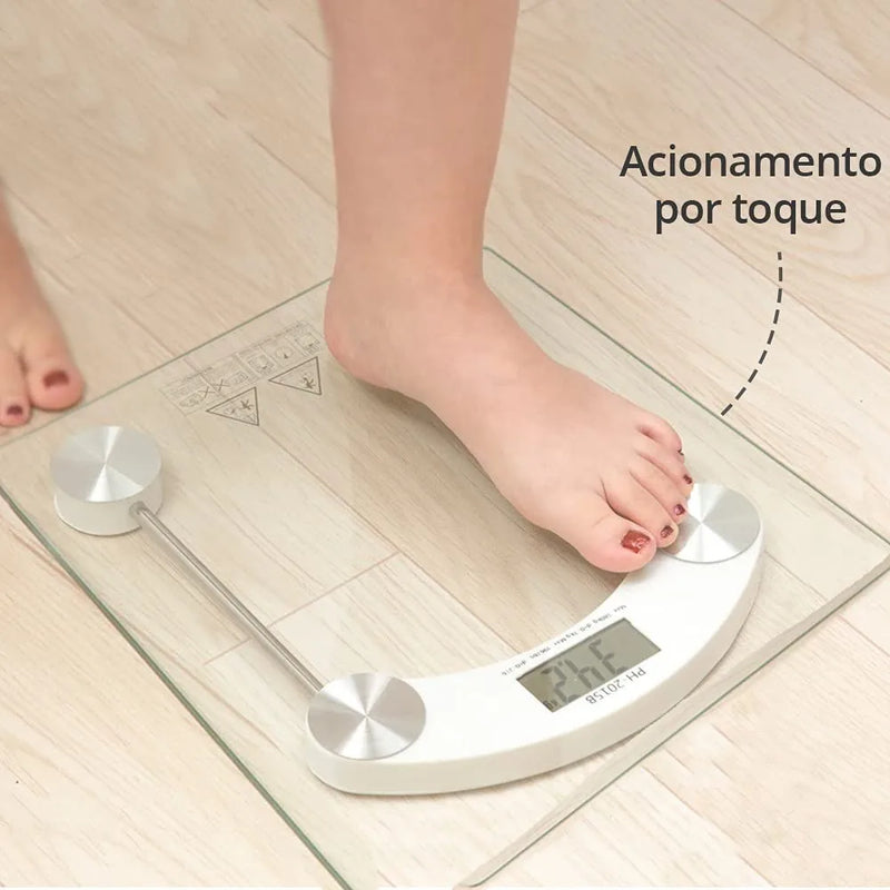Balança Digital De Vidro Temperado 180kg