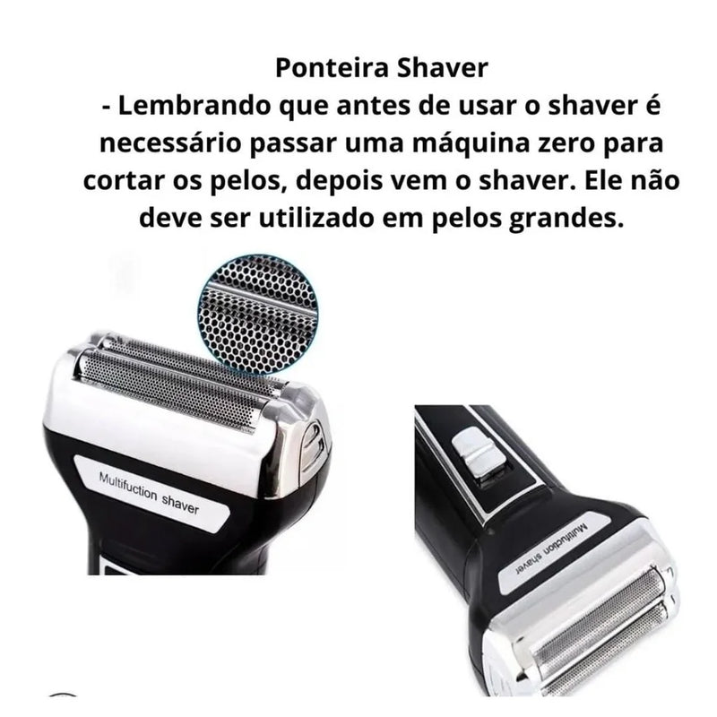 Máquina Barbear 3 Em 1