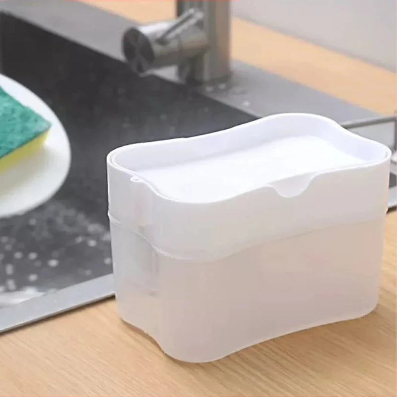 Dispensador De Detergente E Sabão 2 Em 1 Bucha De Suporte