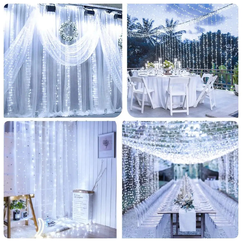 Corda De Luz Led Kit 2 Branco Frio 9M 70 Decoração