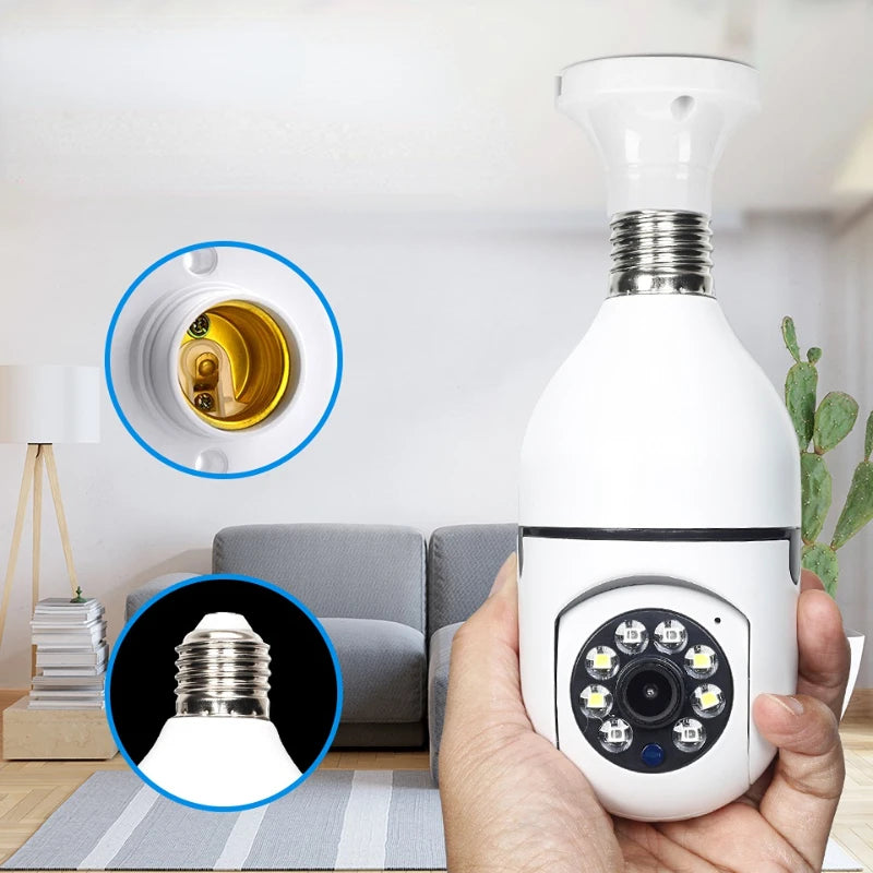 Câmera WIFI S/Fio 360 Com Lampada