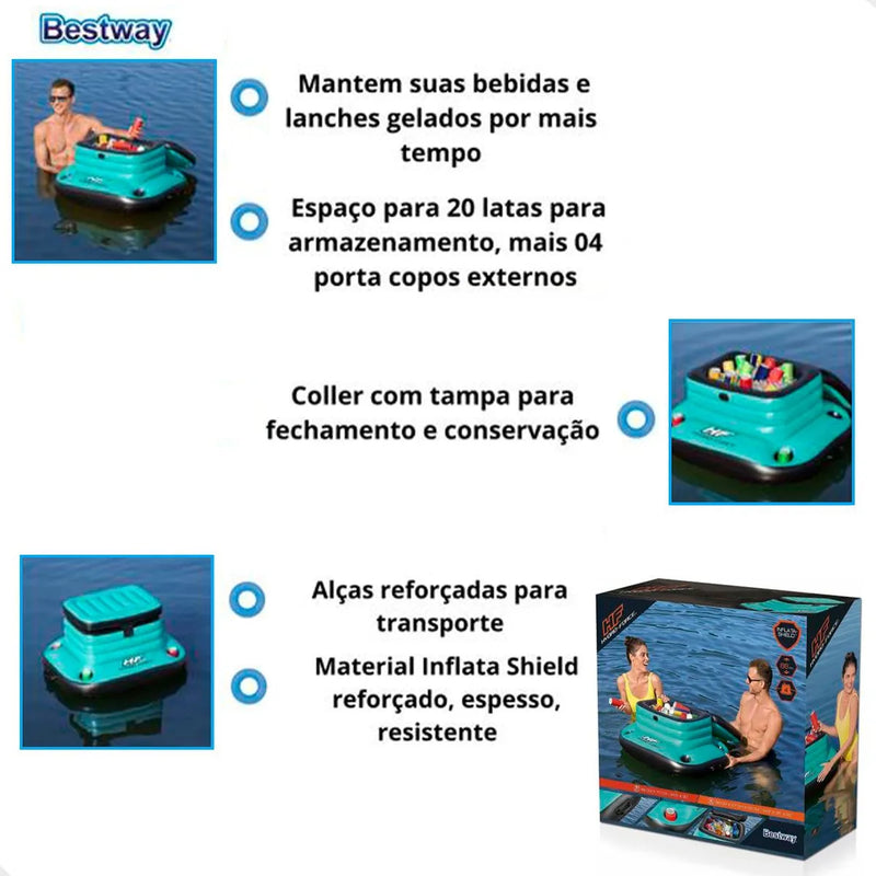 Boia Cooler Inflável Flutuante