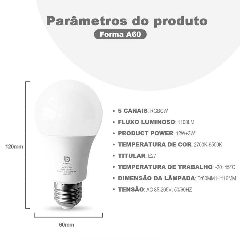 Alexia LED Lâmpada Inteligente 15W