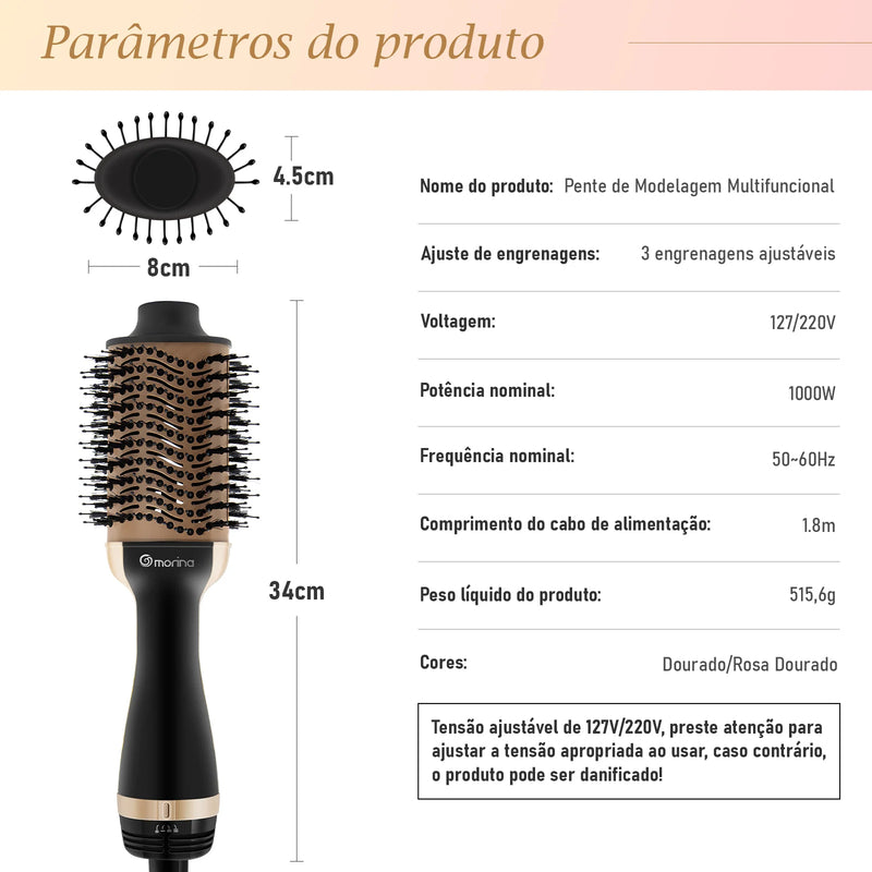 Escova e Alisadora Profissional - 127/220V