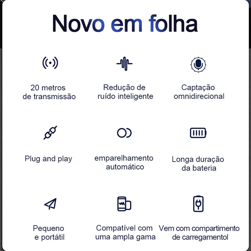 SX960 Microfone S/Fio Com Estojo
