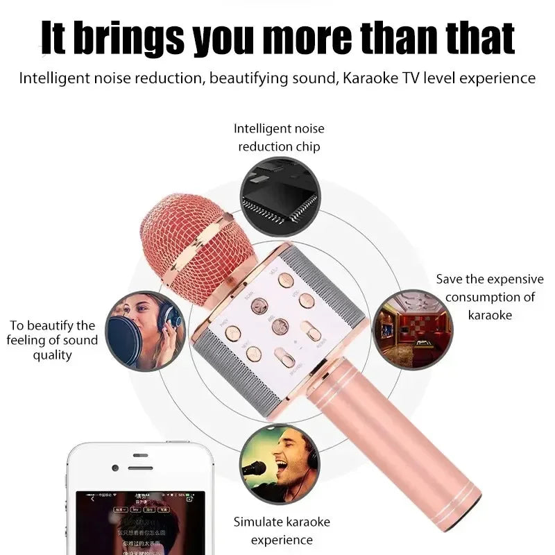 Microfone de karaokê sem fio